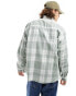 ASOS DESIGN 90s oversized check shirt in sage green