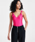 ფოტო #1 პროდუქტის Women's Knotted-Strap Thong-Back Bodysuit, Created for Macy's