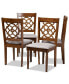 Фото #1 товара Lylah Modern and Contemporary Fabric Upholstered 4 Piece Dining Chair Set