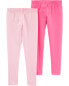 Фото #6 товара Kid 2-Pack Pink Leggings 10