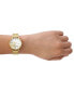 Women's Metro Three Hand Gold-Tone Stainless Steel Watch 34mm