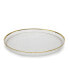 Фото #2 товара Pebbled Glass Dinner Plates Raised Rim with Border, Set of 4