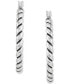 Oxidized Twist Tube Medium Hoop Earrings in Sterling Silver, 30mm, Created for Macy's