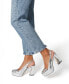 Women's Square Platform Sling-Back Heels
