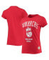 ფოტო #1 პროდუქტის Women's Red Kansas City Monarchs Negro League Logo T-shirt