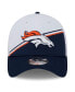Фото #2 товара Men's White, Navy Denver Broncos 2023 Sideline 39THIRTY Flex Hat