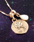 Barse zodiac Coin Genuine Teardrop Charm Necklace