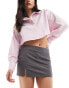 Фото #1 товара Bershka notch front mini skort in grey