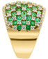 ფოტო #4 პროდუქტის EFFY® Emerald (3-3/4 ct. t.w.) & Diamond (1-1/5 ct. t.w.) Statement Ring in 14k Gold