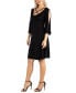 ფოტო #3 პროდუქტის Women's Knee Length Cold Shoulder Dress