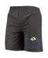 ფოტო #5 პროდუქტის Men's Royal, Charcoal Los Angeles Rams Meter T-shirt and Shorts Sleep Set