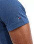 Tommy Hilfiger logo t-shirt in mid blue Ägäisches Meer, M - Chest 98-192 cm - фото #2