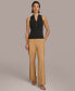 Фото #4 товара Donna Karan Women's Sleeveless Sweater Knit Polo