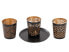 Teelichthalter Kreta 3er Set Kerzen