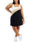 Фото #1 товара Plus Size Active Colorblocked Cross-Back Sleeveless Dress, Created for Macy's