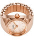Фото #6 товара Часы и аксессуары Fossil Женские часы с кольцом Розовое золото из нержавеющей стали, 15 мм