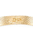 Textured Wide Round Flexible Bangle Bracelet in 10k Gold