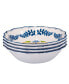 Фото #2 товара Flores Set of 4 All Purpose Bowl 8.5" x 2", Service For 4