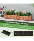 Wooden Raised Garden Bed Outdoor Rectangular Planter Box with Drainage Holes