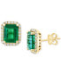 ფოტო #1 პროდუქტის Brasilica by EFFY® Emerald (1-9/10 ct. t.w.) and Diamond (1/4 ct. t.w.) Stud Earrings in 14k Gold, Created for Macy's