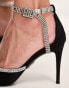 Steve Madden Live Up embellished bow heels in black satin