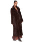 Фото #3 товара Women's Notched-Collar Faux-Fur Maxi Coat