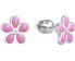 Silver earrings with flowers AGUP1539S-2