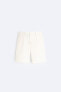 Pleated chino bermuda shorts