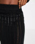 Фото #4 товара 4th & Reckless Kezia crochet knit skirt co-ord in black