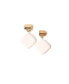 ფოტო #1 პროდუქტის Layered Dome + White Jade Earrings