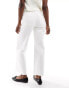 Mango wide leg jeans in off white