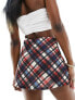 Фото #5 товара ASOS DESIGN metal trim detail front skort in check