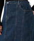 ფოტო #3 პროდუქტის Women's Panel Flare Denim Maxi Skirt