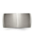 Titanium Brushed 12mm Half Round Wedding Band Ring