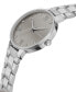 Women's 3 Hands Silver-Tone Stainless Steel Bracelet Watch 32 mm