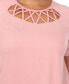 ფოტო #8 პროდუქტის Plus Size Crisscross Cutout Short Sleeve Top