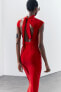 Фото #10 товара Струящееся платье с узлом сзади ZARA