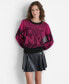 ფოტო #1 პროდუქტის Women's Logo-Transfer Ribbed Crewneck Sweater