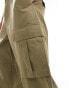 ASOS DESIGN baggy cargo trouser in khaki Зеленый, W34 L30 - фото #4