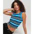 SUPERDRY Stripe Rib Racer Cut Out Sleeveless Top