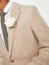 Фото #3 товара Noak British Tweed slim suit jacket in stone