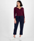 Фото #1 товара Petite Pull-On Cuffed Twill Ankle Pants, Created for Macy's