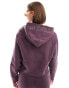 Superdry Sport tech relaxed zip hoodie in smoky aubergine purple