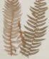 Wood Fern Leaf Framed Wall Art with White Backing Set of 2, 19" x 25"