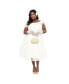 ფოტო #1 პროდუქტის Plus Size 1950s Off The Shoulder Cocktail Dress