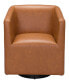 Фото #3 товара 30" Metal, Polyurethane Brooks Swivel Base Accent Chair
