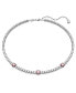 Фото #2 товара Rhodium-Plated Mixed Crystal Tennis Necklace, 15" + 2-3/4"