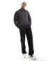 Weekday Bobby relaxed fit wool blend knitted polo in dark grey