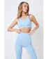 ფოტო #4 პროდუქტის Women's Seamless Marl Laser cut Sports Bra