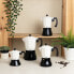 Italian Coffee Pot Quid Cocco White Black Metal 6 Cups